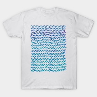 Watercolor knitting pattern - teal T-Shirt